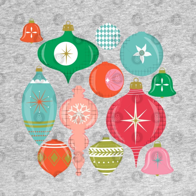 Retro Christmas ornaments by bruxamagica